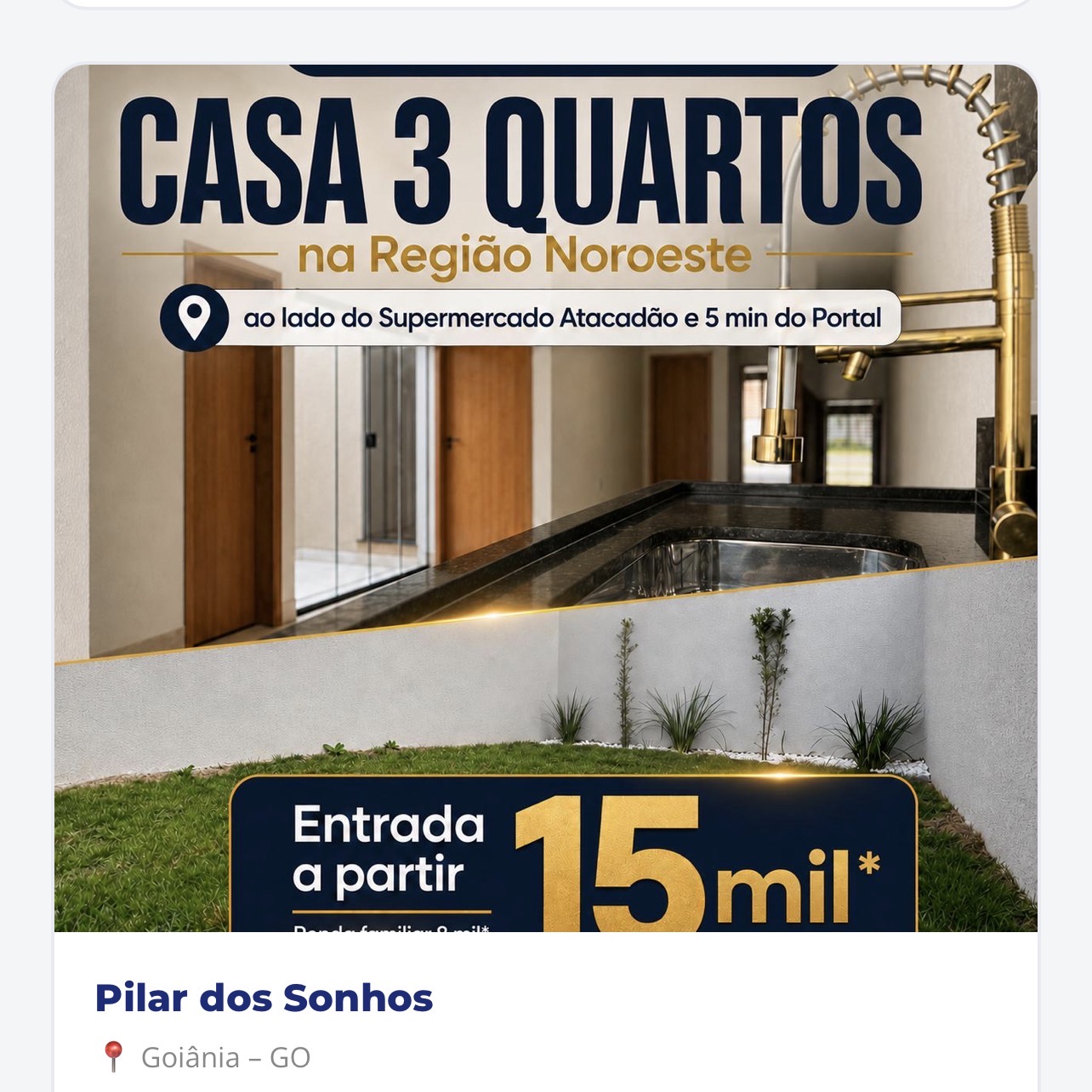 Casa 3 Quartos — Pilar dos Sonhos (Região Noroeste)